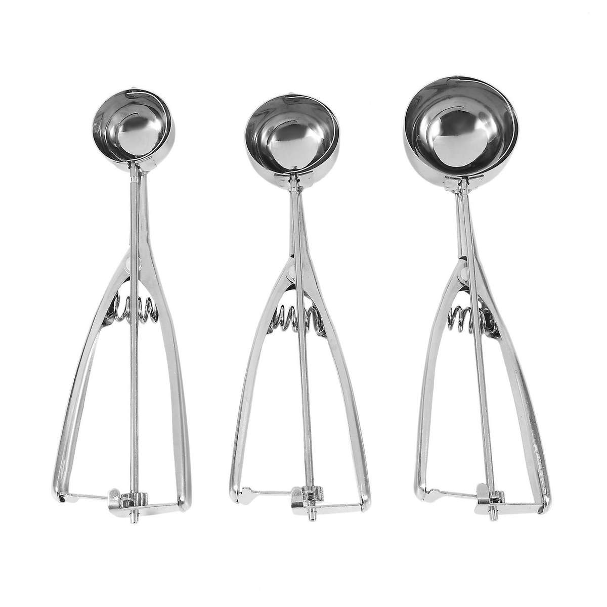 3pcs/set Ice Cream Scoop Stainless Steel Dessert Spoon Kitchen Tools