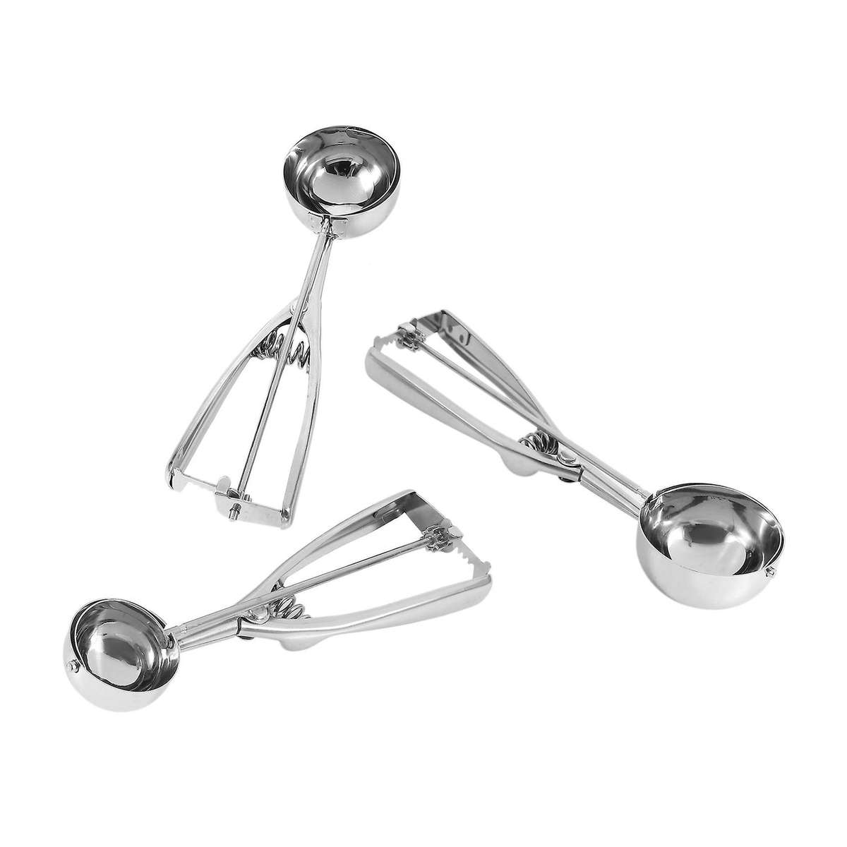 3pcs/set Ice Cream Scoop Stainless Steel Dessert Spoon Kitchen Tools