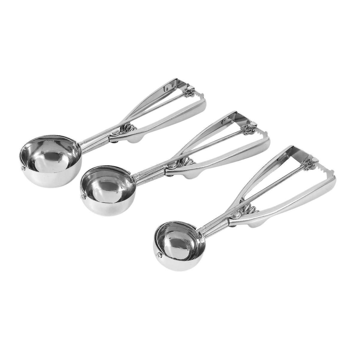 3pcs/set Ice Cream Scoop Stainless Steel Dessert Spoon Kitchen Tools