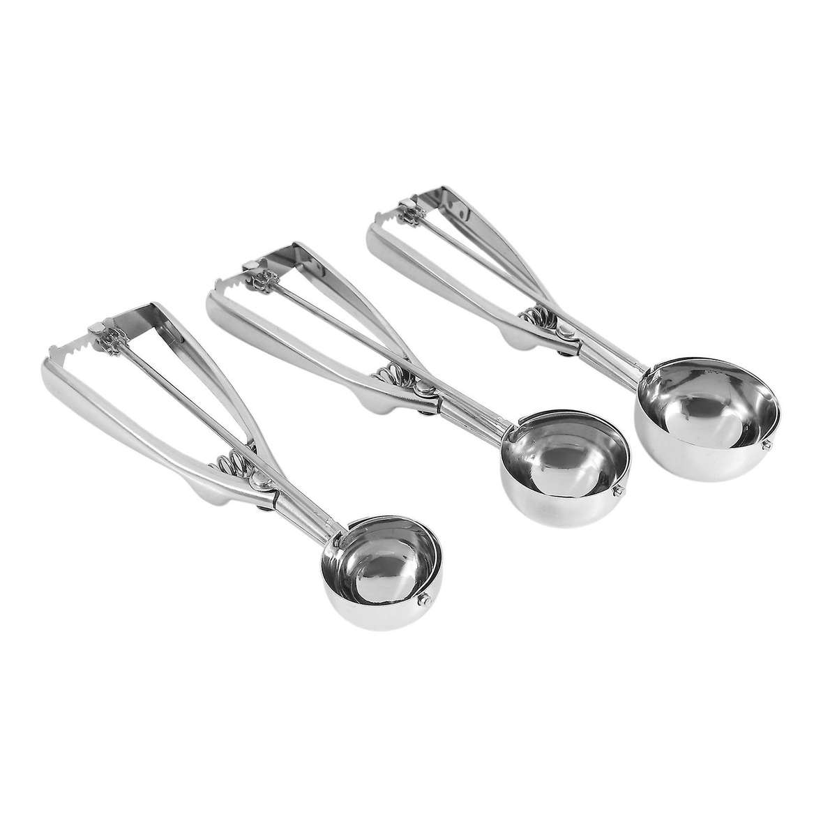 3pcs/set Ice Cream Scoop Stainless Steel Dessert Spoon Kitchen Tools