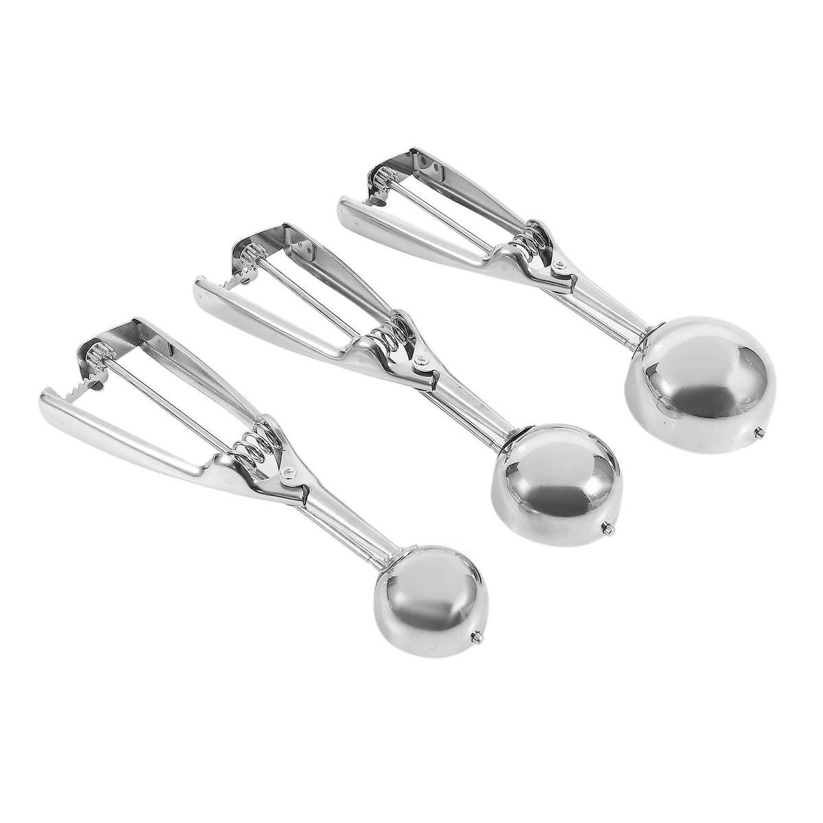 3pcs/set Ice Cream Scoop Stainless Steel Dessert Spoon Kitchen Tools