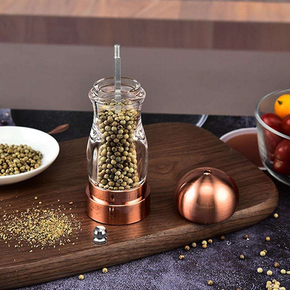Acrylic Pepper Grinder Ceramic Core Kitchenware Salt Shaker,rose Gold