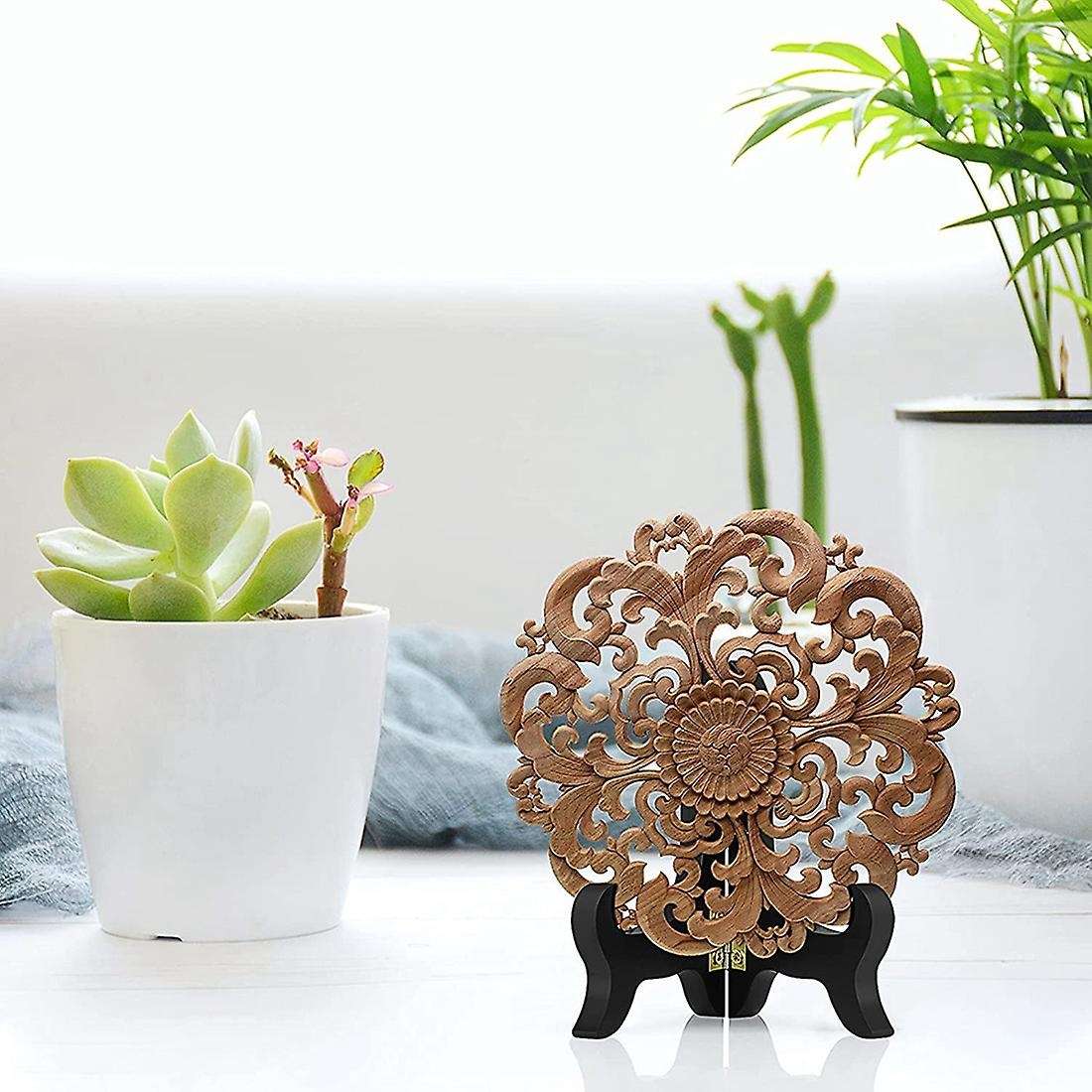 6 Pieces Of 4-inch Wooden Display Shelf Board Easel Stand