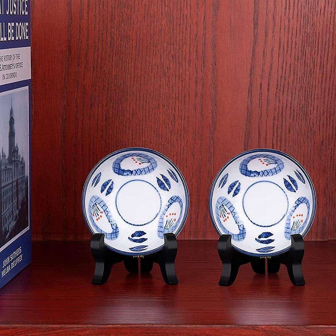 6 Pieces Of 4-inch Wooden Display Shelf Board Easel Stand