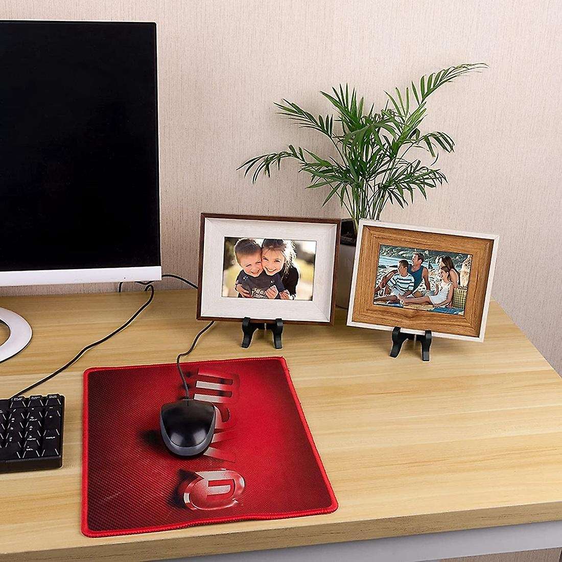 6 Pieces Of 4-inch Wooden Display Shelf Board Easel Stand