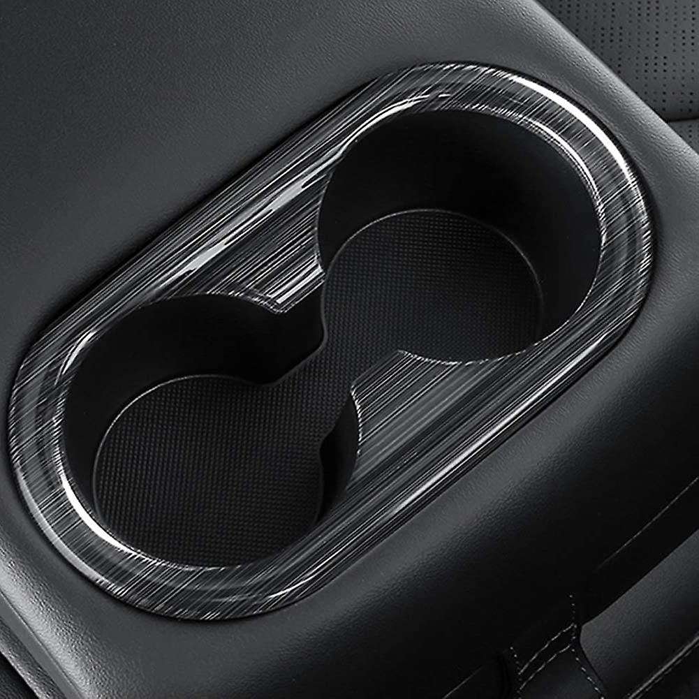 For Kia Holder Frame Cover Trim Stainless Steel Accessories, Black