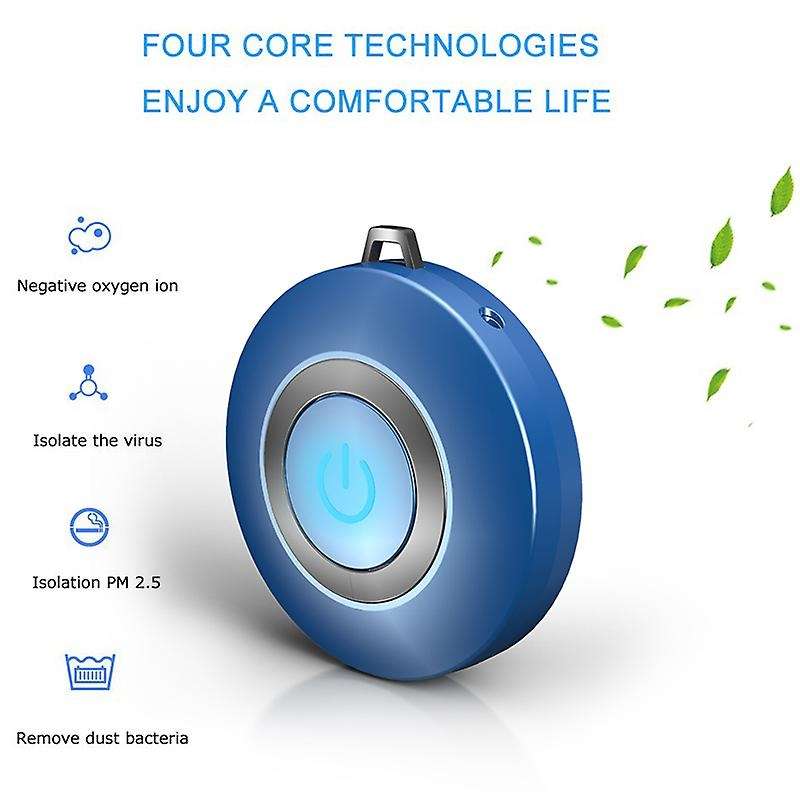 Personal Air Purifier Necklace,usb Portable Air Purifier,blue