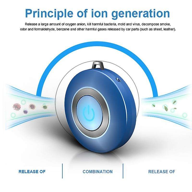 Personal Air Purifier Necklace,usb Portable Air Purifier,blue