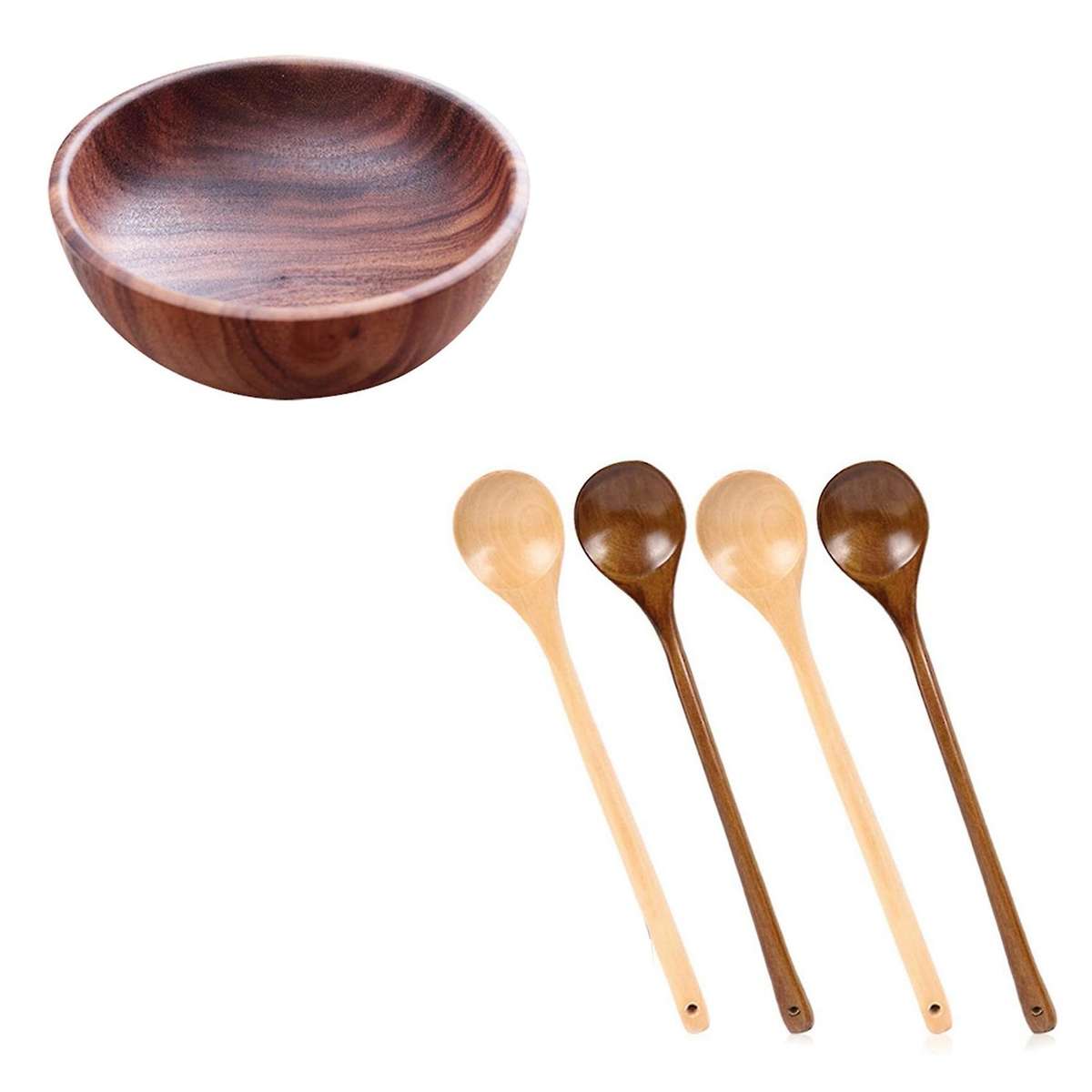 Small Wooden Dish Sauce Flavor Condiment Cup Kitchen Utensils