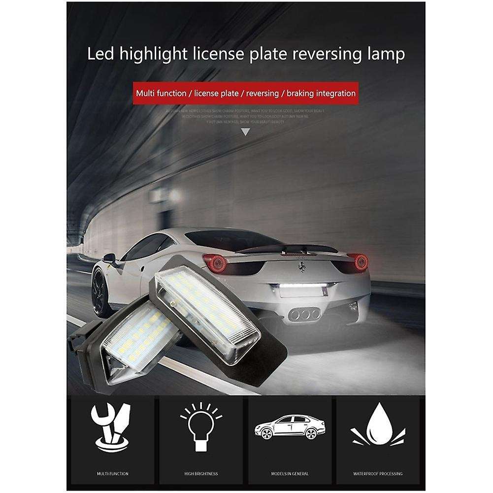 2pcs Led License Number Plate Light Lamps for Mitsubishi Outlander