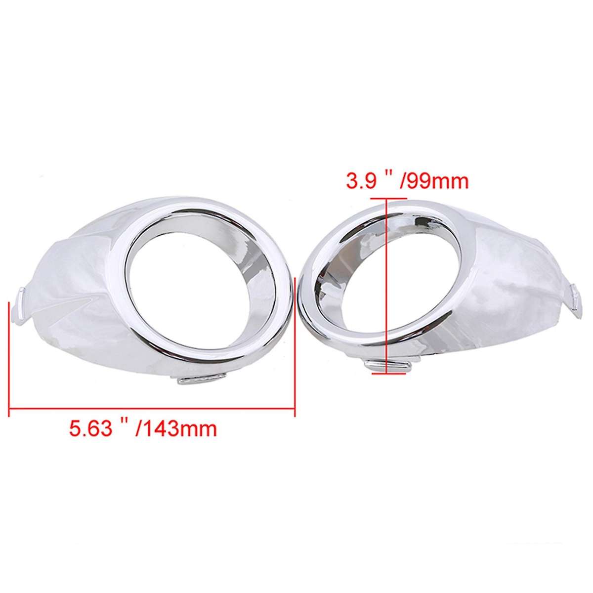Fog Light Cover Fog Lamp Protect Frame Trim Bezel for Ford Fiesta
