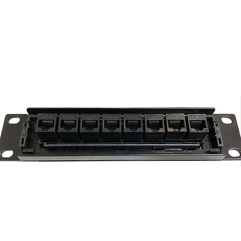 8 Port Straight-through Cat6 Patch Panel Rj45 Network Cable Adapter