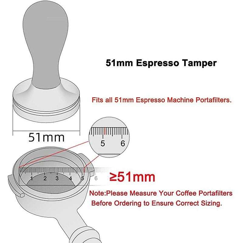 51mm Espresso Tamper Stainless Steel 304 Spring Coffee Powder Press