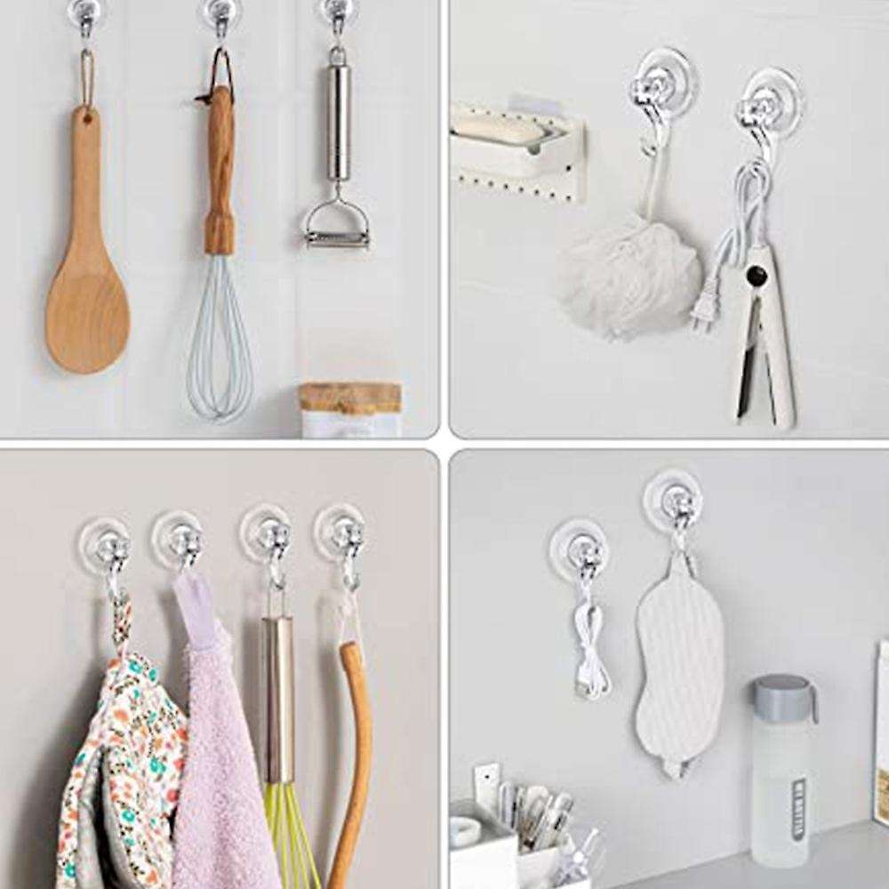 4pcs Clear Removable Heavy Duty Suction Cup Garland Hook