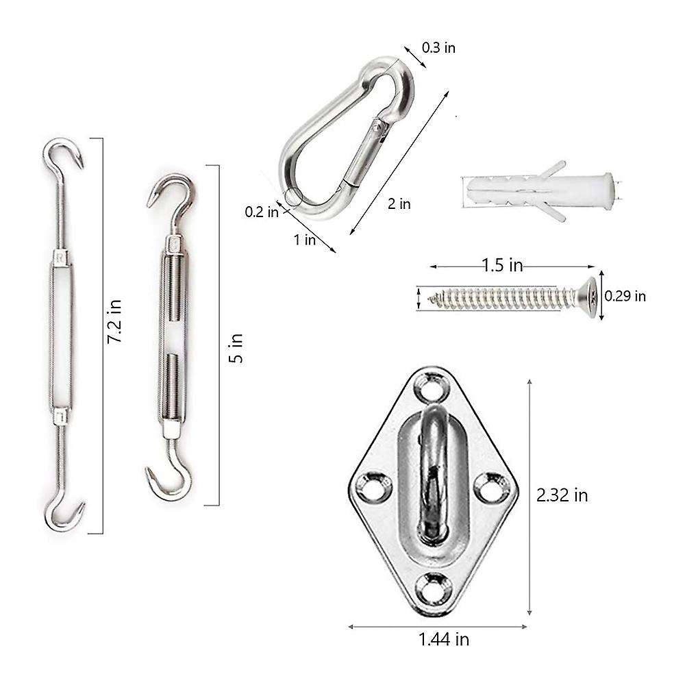 Shade Sail Hardware Kit Stainless Steel Snap Hook for Garden