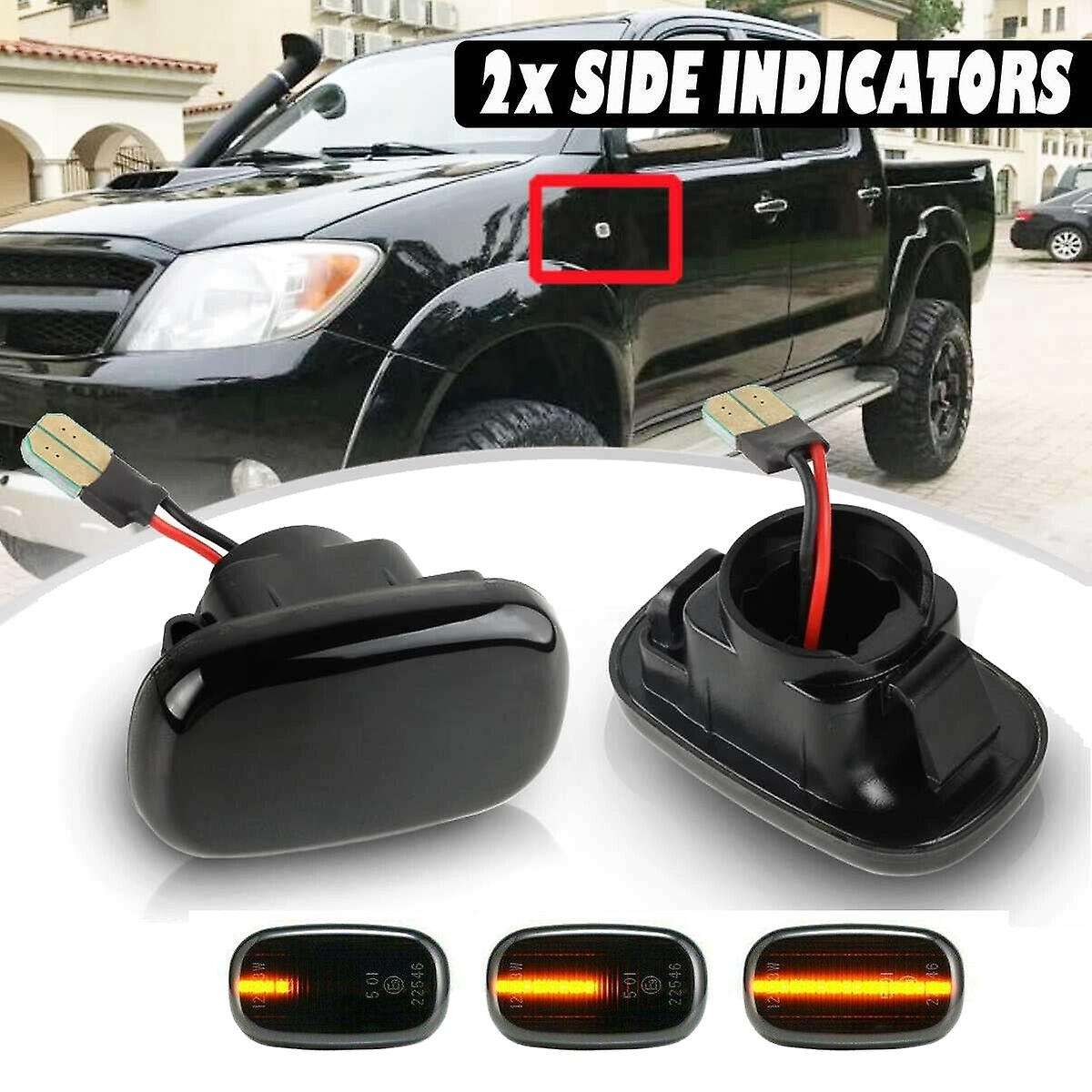 2pcs Led Side Signal Lights for Toyota Corolla Rav4 Prius Yaris Camry