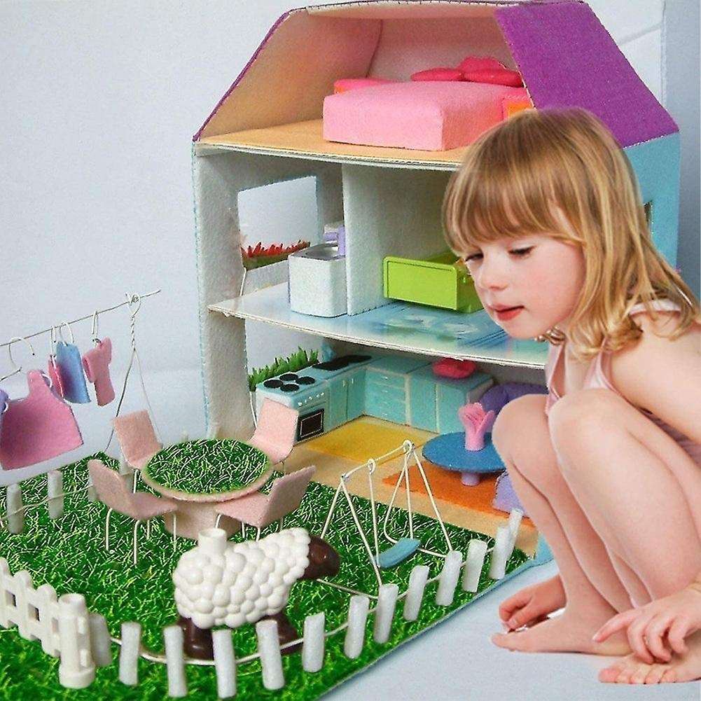 10pcs Artificial Garden Grass,6x6in Miniature Ornament Diy Grass