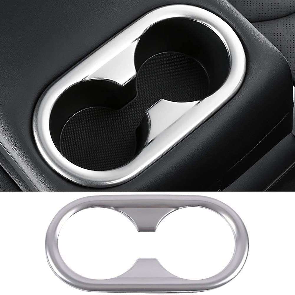 For Kia Holder Frame Cover Trim Stainless Steel Accessories, Silver