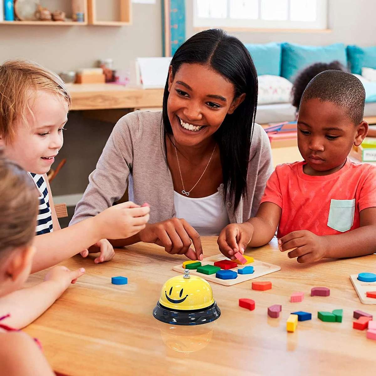 Service Bell Dinner Desk Bell for Kitchen Restaurant Bar Hotel-2 Pack