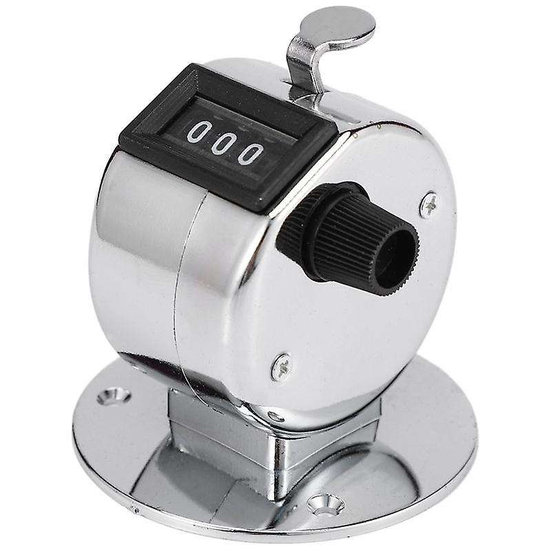 3x Round Base 4 Digit Manual Hand Tally Mechanical Palm Click Counter