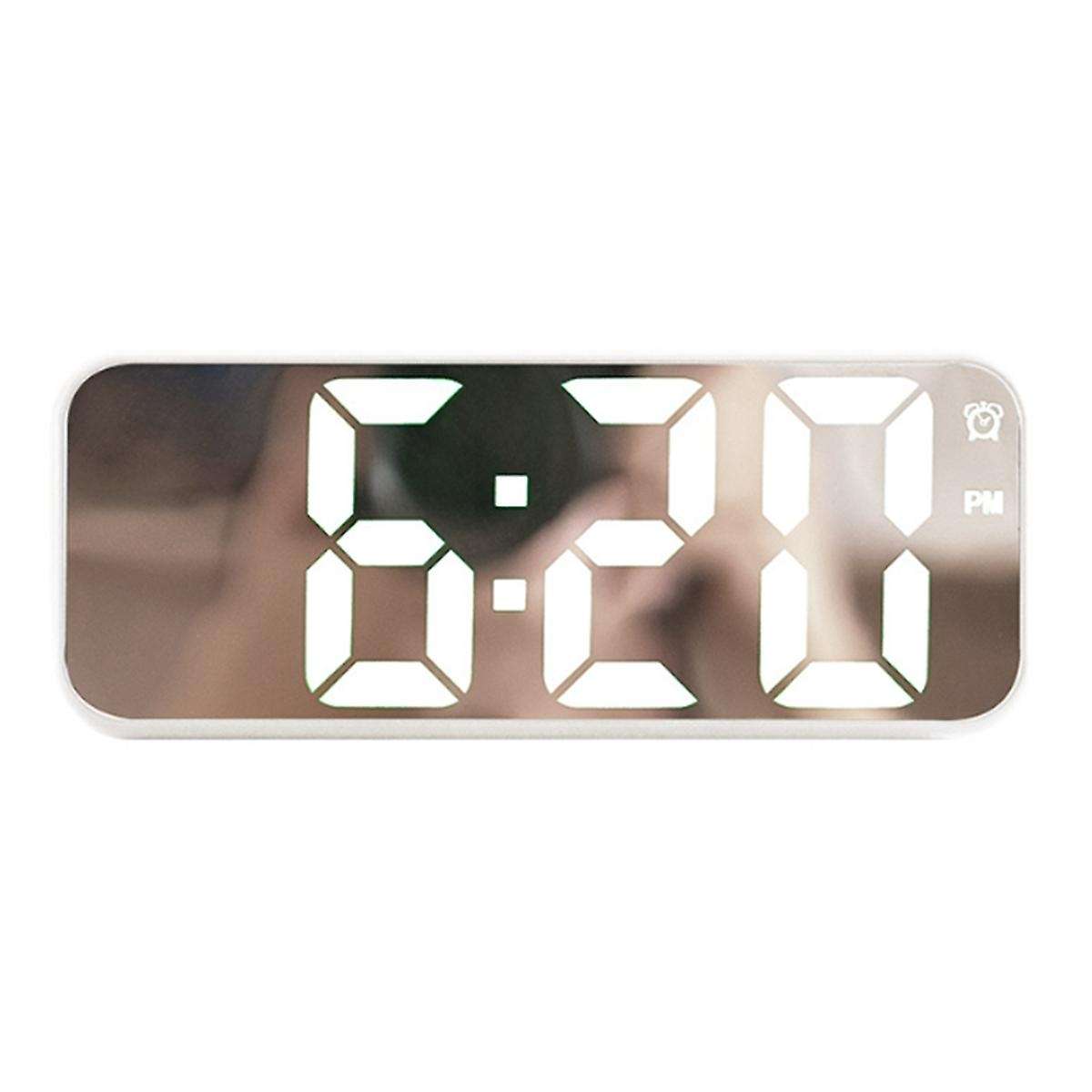 Simple Clock Cute Student Alarm Clock White Shell White Light