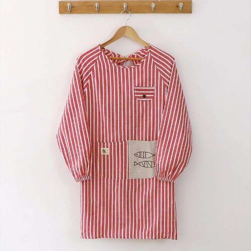 Kitchen Overalls, Anti-greasy Long-sleeved Cooking Apron with Sleeves