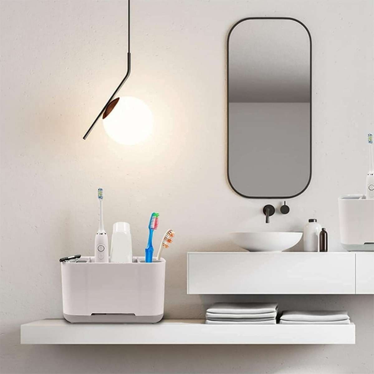 Toiletries Storage Box with Non-slip Bottom, Toothbrush Box