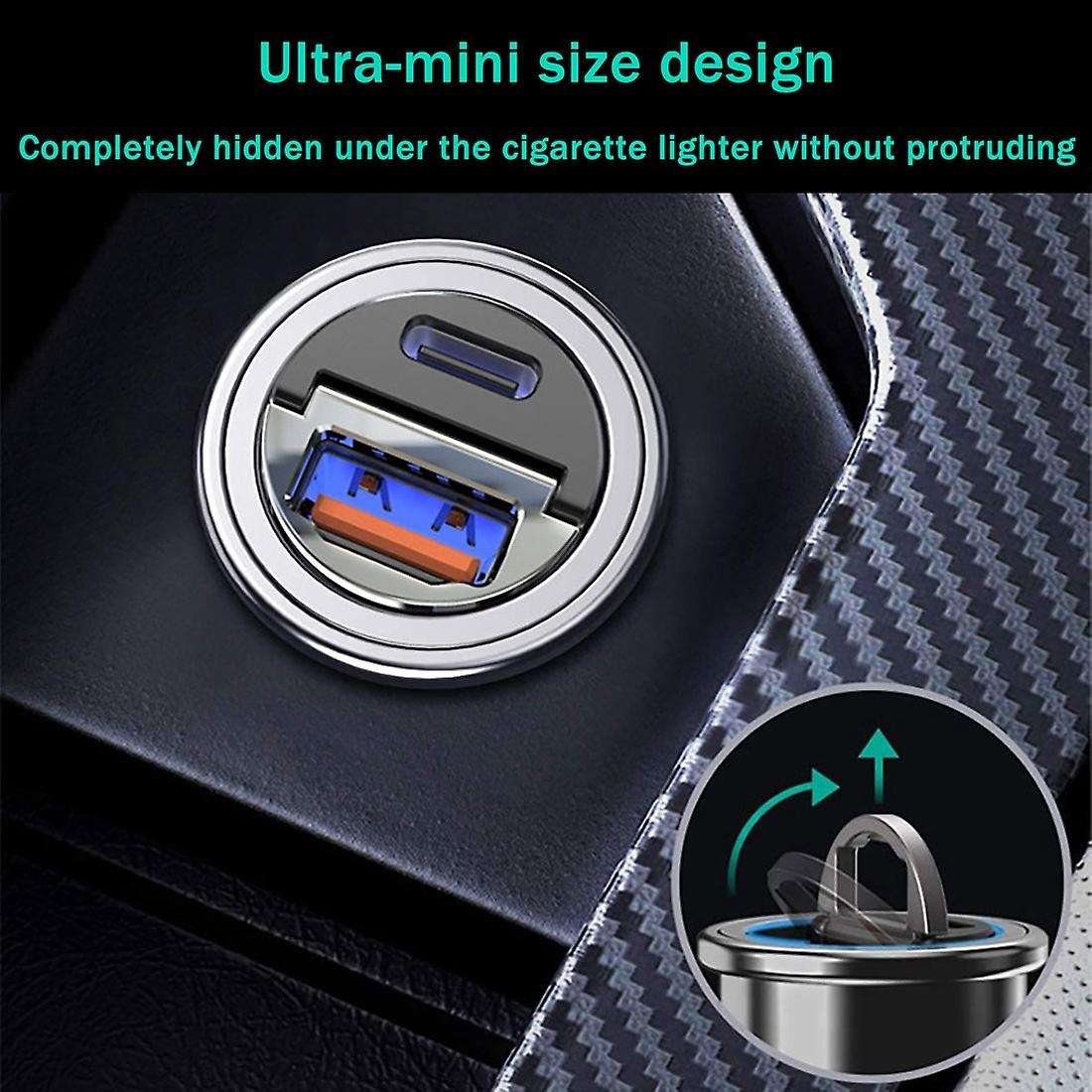30w Car Charger with Qc+pd Fast Charger for Iphone 12 12 Pro Max