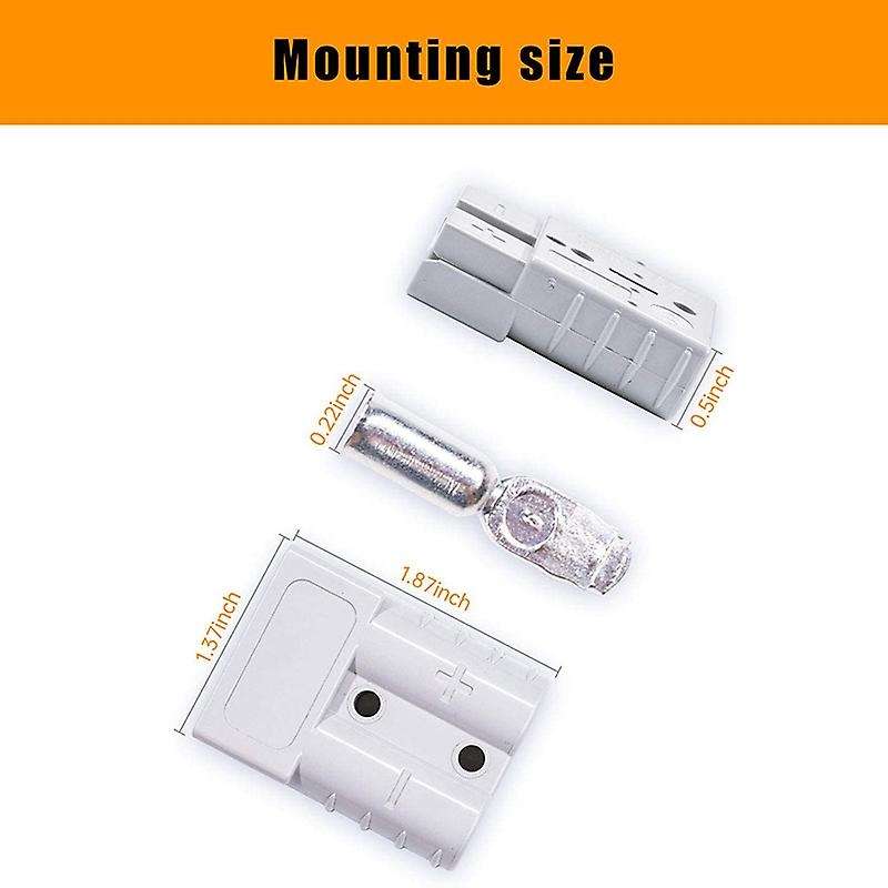 4 Pcs Jumper Cable Plug Connector Kit for Towing Systems(gray)