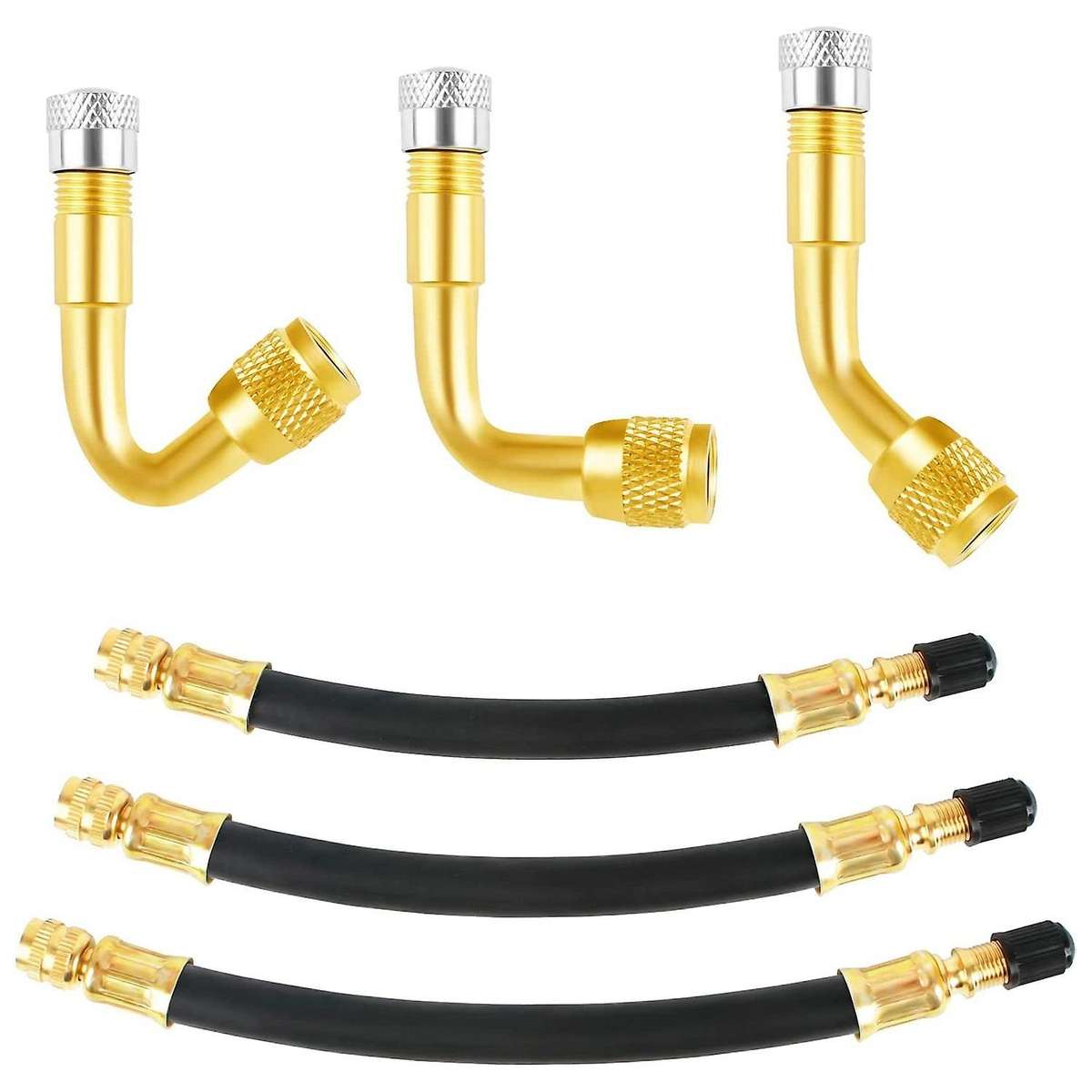 6pcs Car Tire Valve Extender with Extender Tube for Car Motorcycle