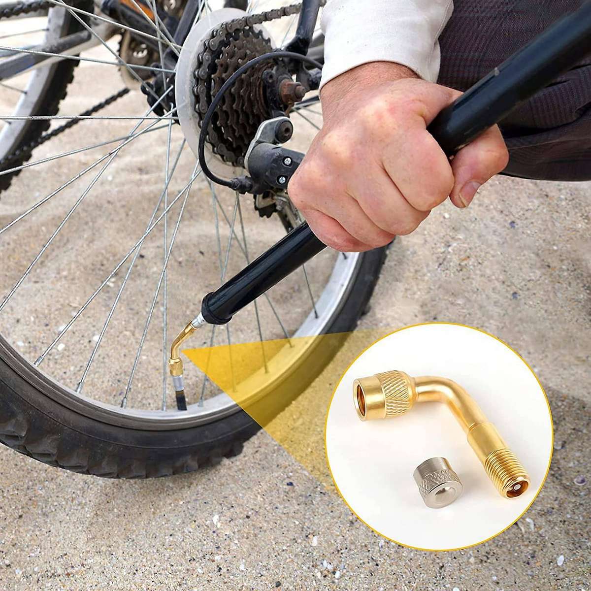 6pcs Car Tire Valve Extender with Extender Tube for Car Motorcycle