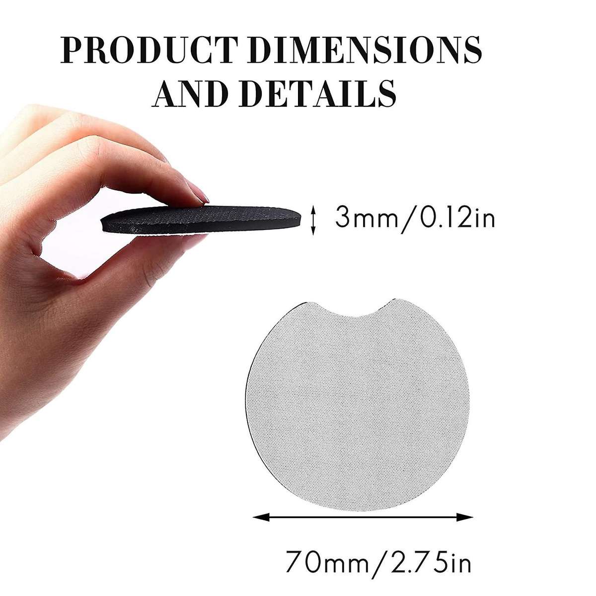 40 Pcs Blank Coasters,for Thermal Sublimation Diy Crafts,car Coasters