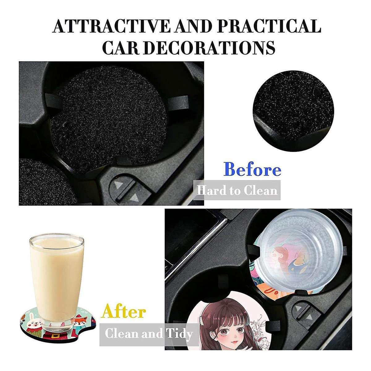 40 Pcs Blank Coasters,for Thermal Sublimation Diy Crafts,car Coasters