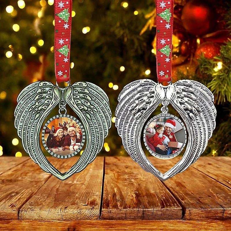 5pcs Angel Wing Shaped Pendants Christmas Tree Ornaments -gold