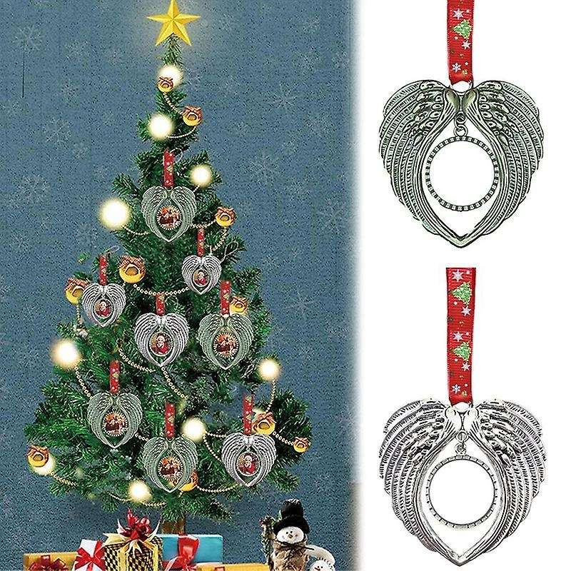 5pcs Angel Wing Shaped Pendants Christmas Tree Ornaments -gold