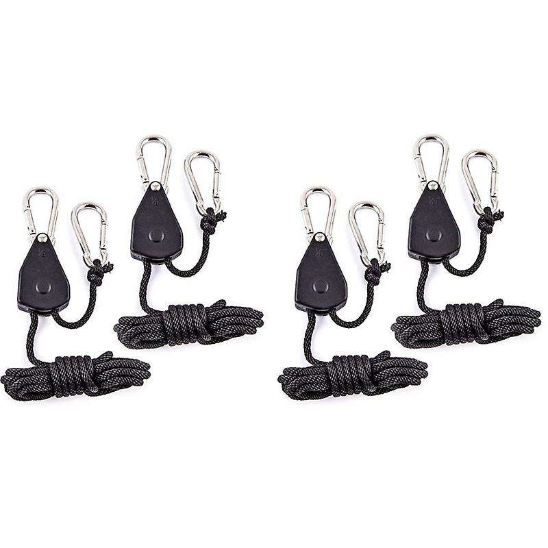4pcs Ratchet Rope Hanger Yoyo for Grow Light Fixtures Gardening