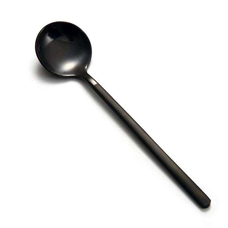 Mini Coffee Spoons Black Plated for Dessert Ice Cream Cake Set Of 12