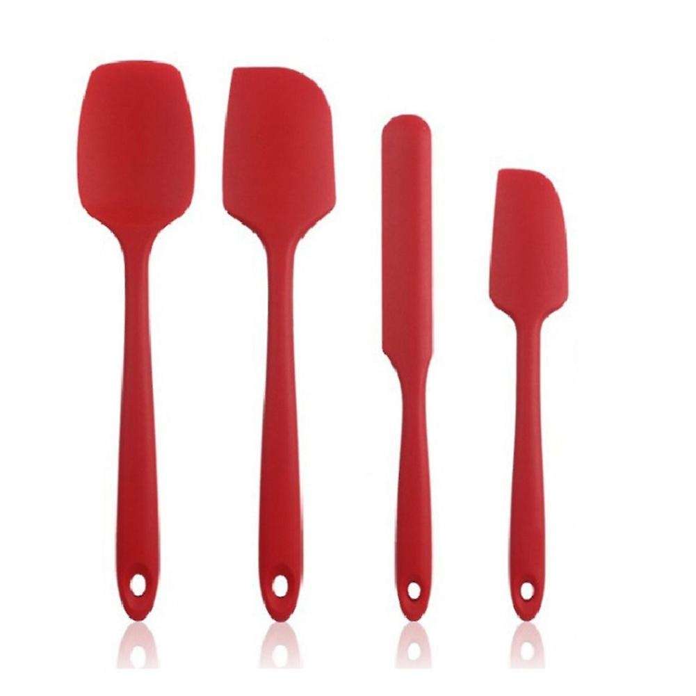 4pcs Silicone Scraper Set Cream Silicone for Non Stick Cookware,b