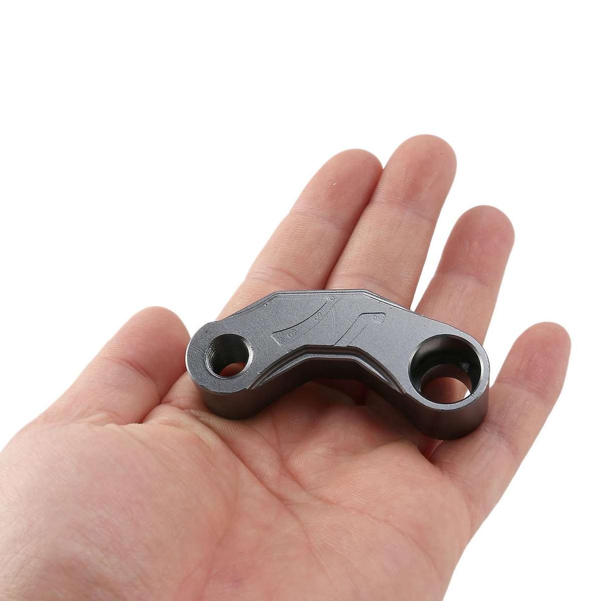 Pair Motorcycle Mirror Extender Risers Universal Adapter M10 Gray