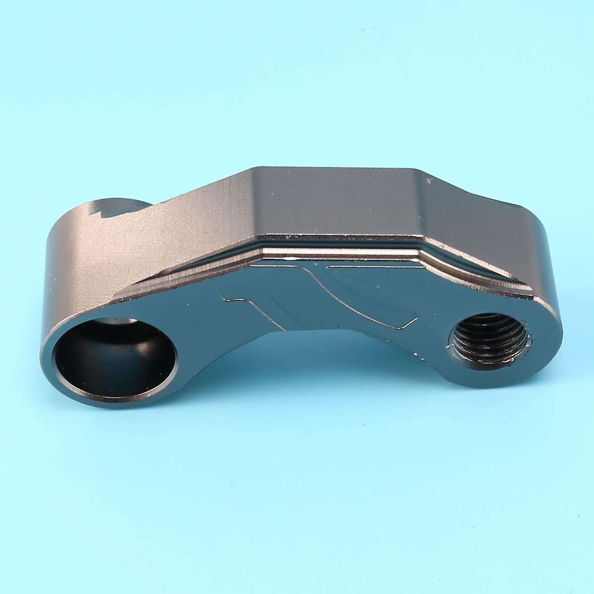 Pair Motorcycle Mirror Extender Risers Universal Adapter M10 Gray
