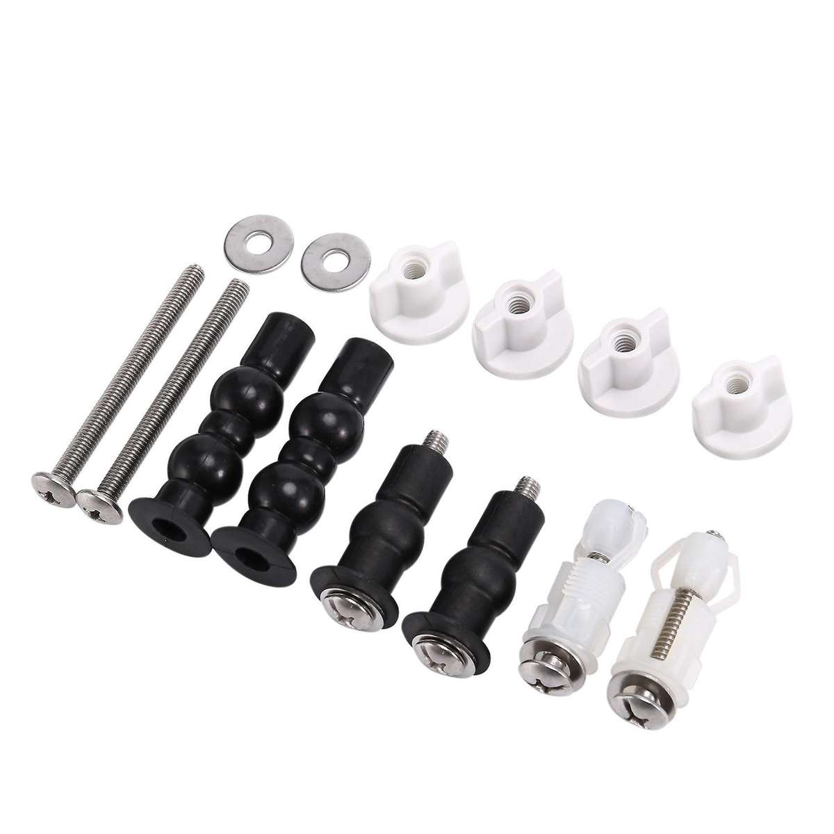 1/4 Inch Screws Toilet Seat Hinges Kit Stainless Steel Nuts Hardware