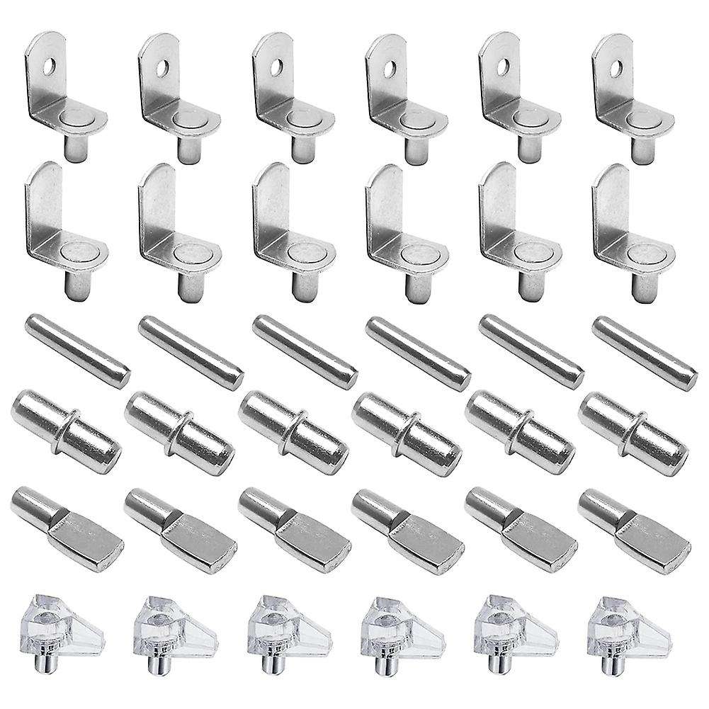 72pcs Shelf Pegs Support Kit,6 Styles Shelf Pins,for Shelves Bookcase