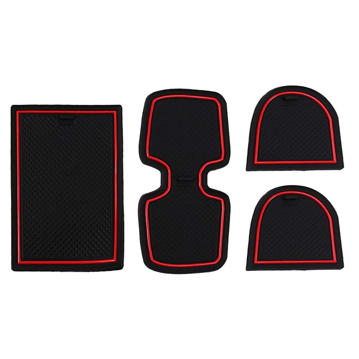 For Suzuki Swift 2018 12pcs Non-slip Rubber Door Groove Mat - Red