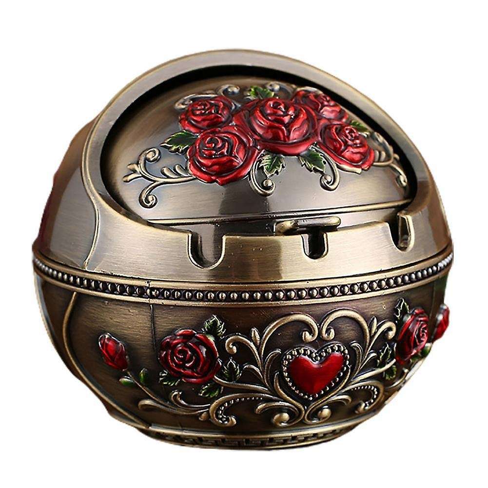 Ashtray Household Home Decor Retro Large Ash Holder,rose