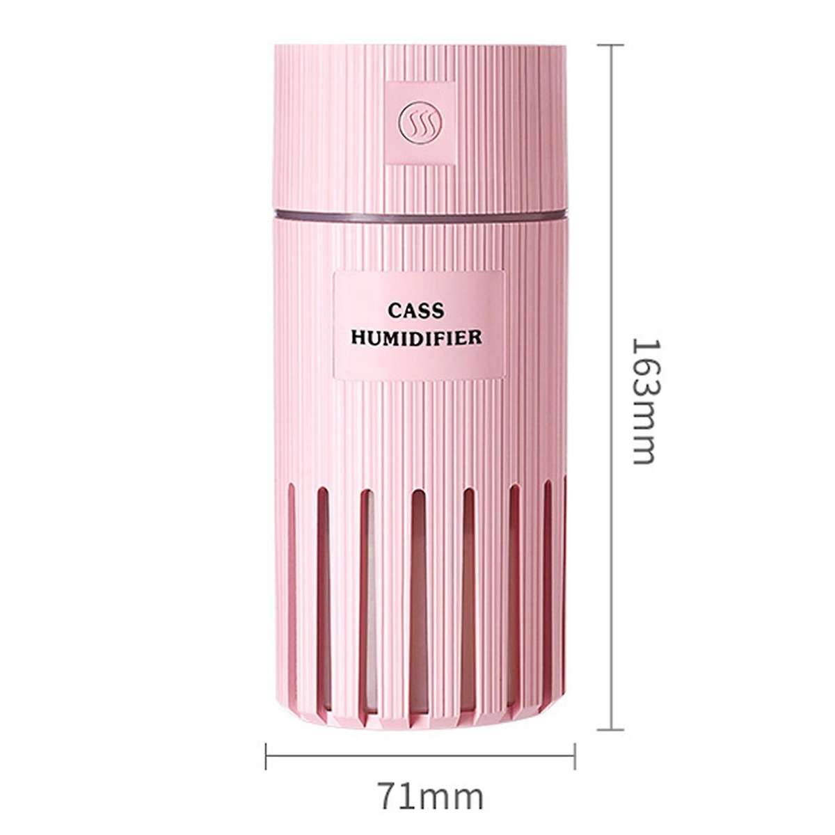 2 In 1 Mini Cool Mist Humidifier for Car Travel Bedroom Home,pink
