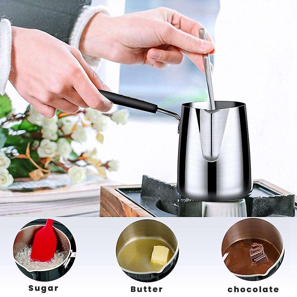 Stainless Steel Butter and Coffee Warmer,turkish Coffee Pot(600ml)