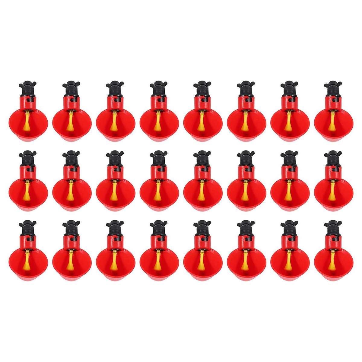 24pcs Feed Automatic Bird Coop Poultry Chicken Fowl Drinker Water