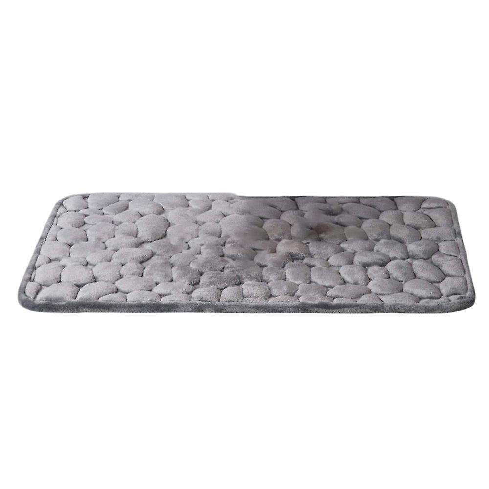 Bathroom Bath Mat Thicken Non-slip Memory Foam Carpet (gray)