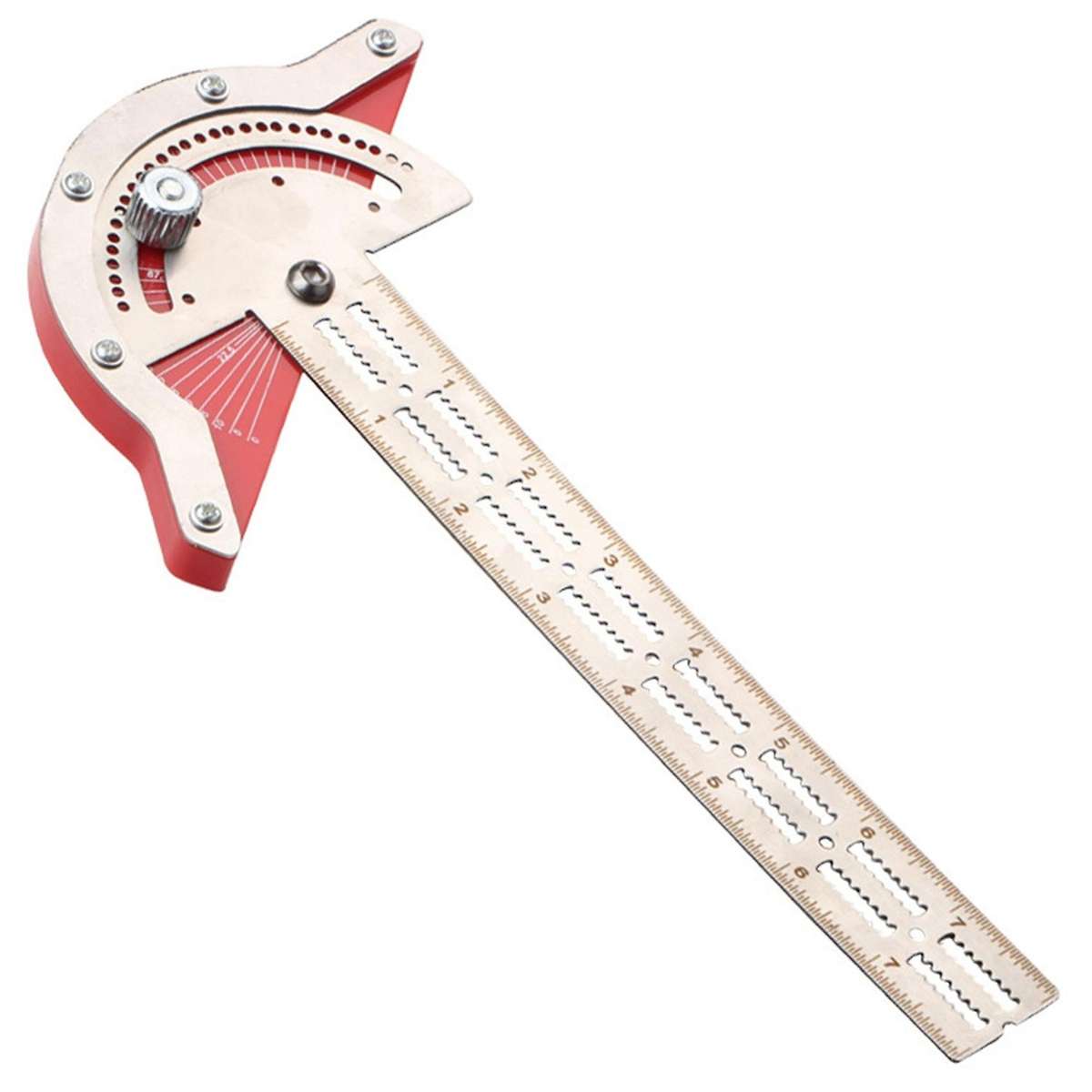 Woodworkers Edge Rule, Protractor, Two-arm Woodworking Ruler Angle