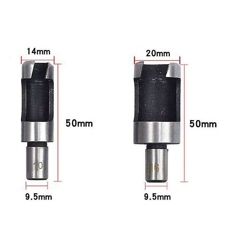 14 Pcs Wood Plug Hole Cutter Chamfered Plug Cutter Drill Bits